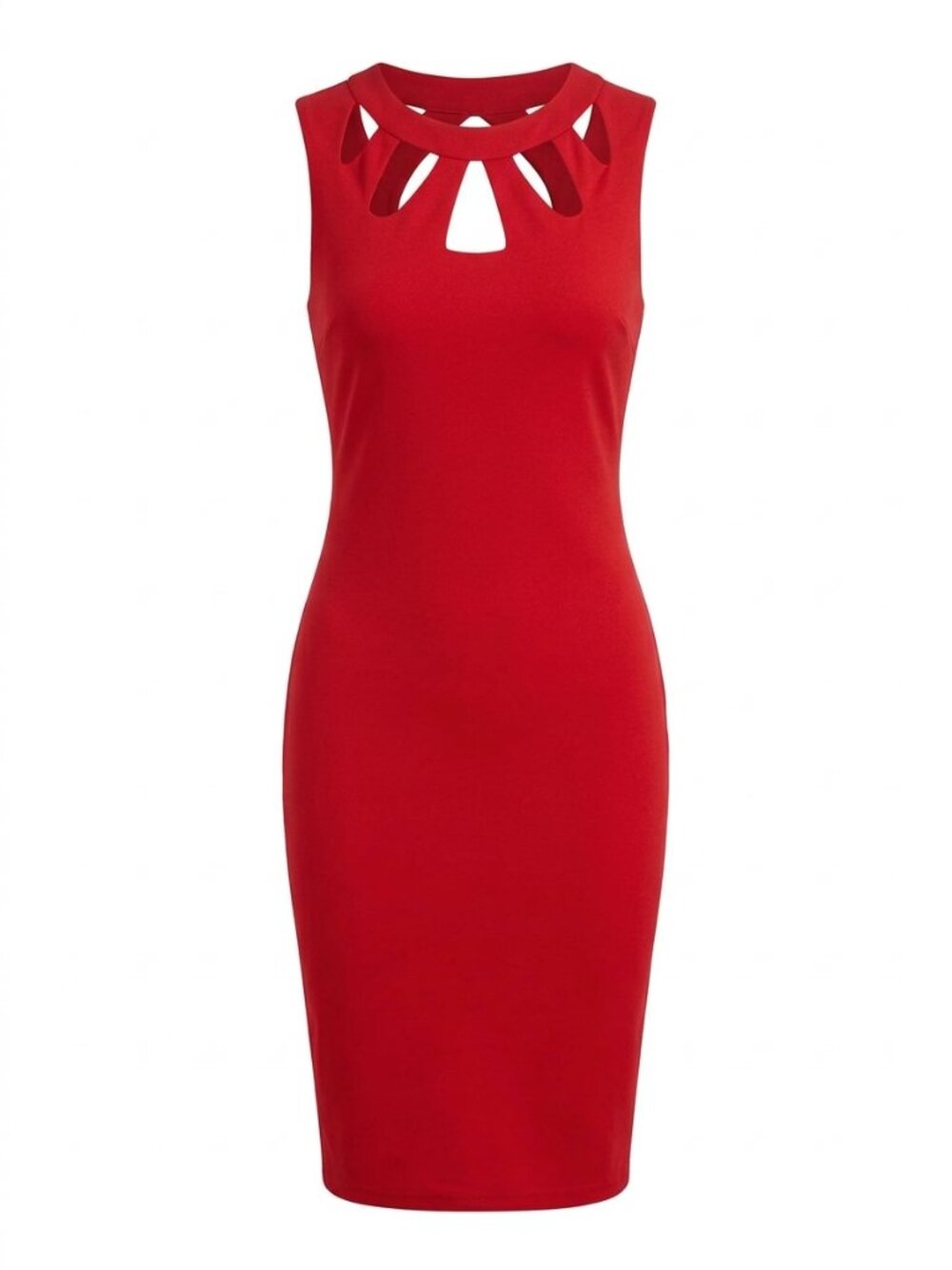 Premier Amour Red Cutout Bodycon Sheath Dress